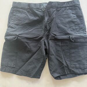 Men's washed black Cargo Shorts